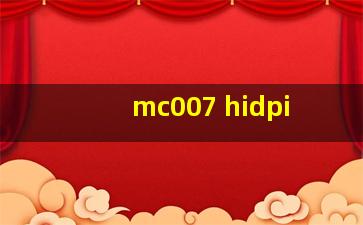 mc007 hidpi